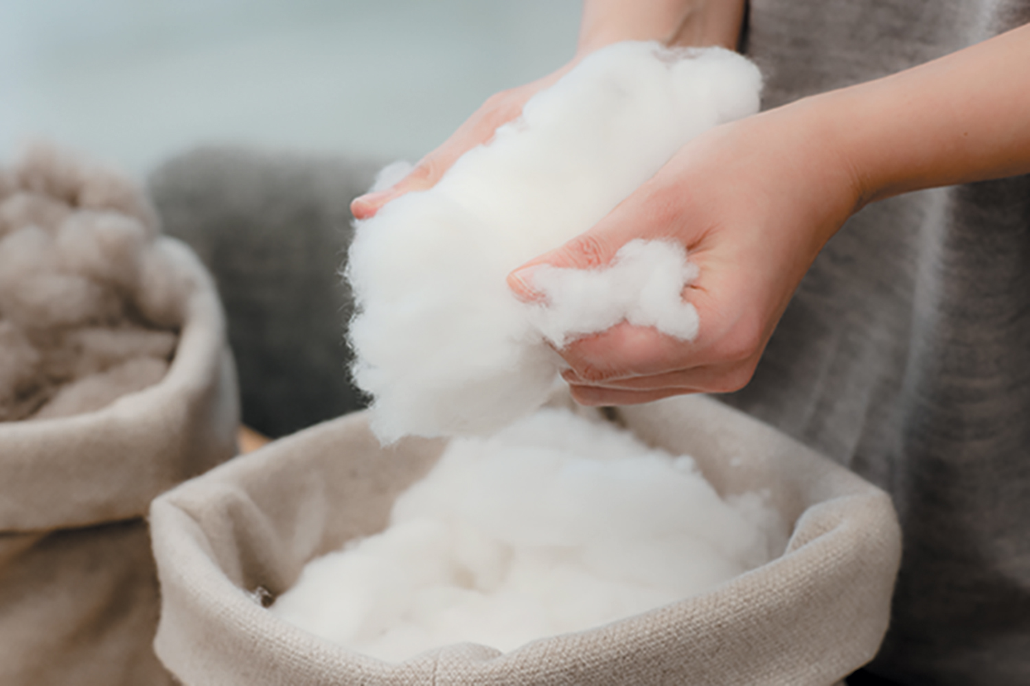 Процесс сортировки кашемира