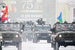 В параде участвовали бронетранспортеры БТР-82А, БМП-3, танки Т-72-Б3, гаубицы Д-30, установки «Торнадо-Г», «Искандер-М», ракетный комплекс «С-400» «Триумф»