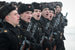 По площади прошли курсанты военных вузов, одетые в форму военных и моряков 1940-х гг. с оружием времен Великой Отечественной войны и бойцов дивизии народного ополчения
