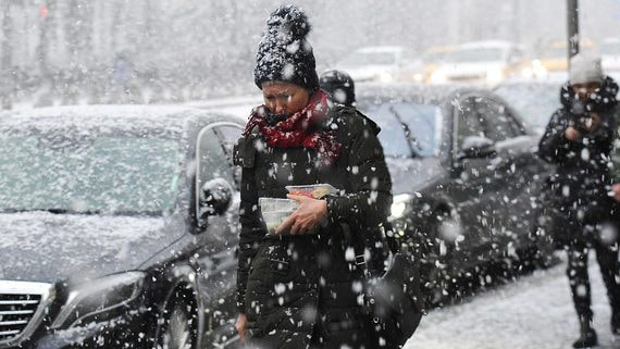 В Москве выпало много снега после рекордно теплых дней