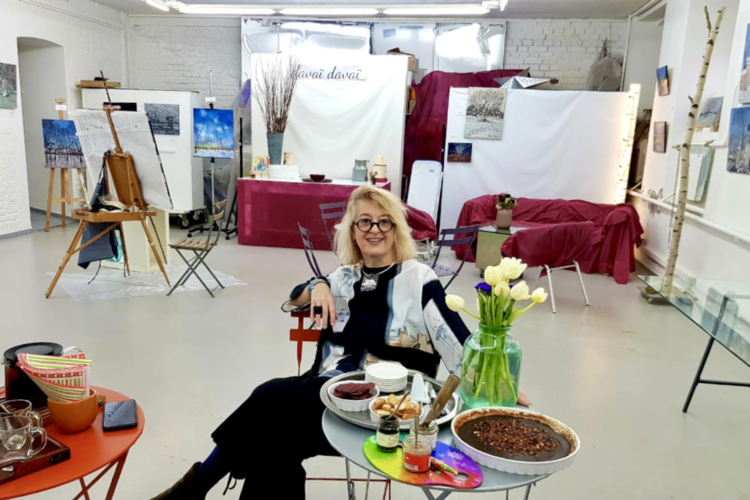 Мюриэль Руссо-Овчинников, французская художница, автор ресторанных концепций «Жан-Жак Руссо»