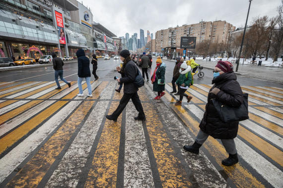 В Москве изменится разметка диагональных пешеходных переходов