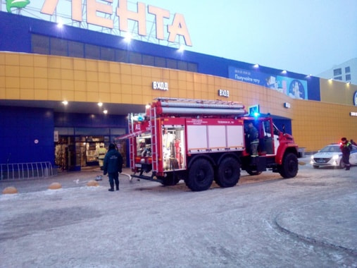 В Томске произошел второй за неделю пожар в гипермаркете «Лента»