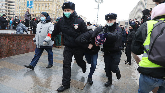 Песков прокомментировал задержания после акций протеста 23 января