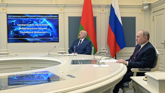 Президент России Владимир Путин и президент Белоруссии Александр Лукашенко