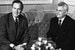 Кравчук в 1989 г. стал кандидатом в члены политбюро ЦК КПУ, а в 1990 г. вторым секретарем Компартии УССР, до 1991 г. был членом политбюро ЦК КПУ.На фото: Кравчук (справа) во время встречи с президентом США Джорджем Бушем