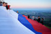 Ставропольский край. На рассвете на горе Бештау развернули десятиметровый флаг России.