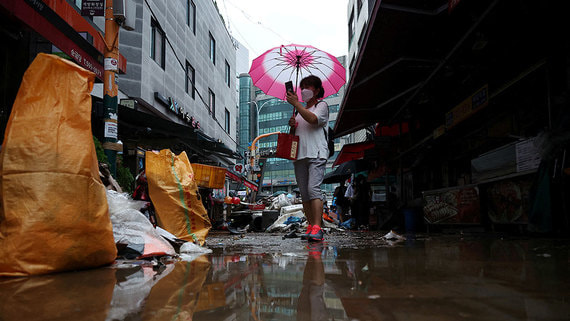 На Южную Корею обрушился сильнейший за 80 лет ливень