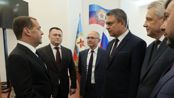 Медведев встретился с Пасечником и Пушилиным в ЛНР