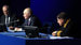 Вячеслав Лебедев (по левую руку от президента) и Валерий Зорькин (по правую руку) слушали установки Владимира Путина с олимпийским спокойствием
