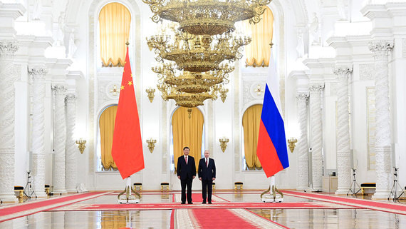 Си Цзиньпин на переговорах в Кремле
