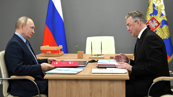 Путин встретился с губернатором Ставропольского края Владимировым