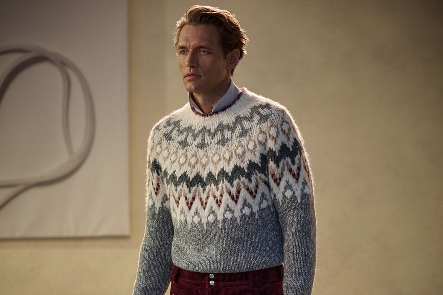 Фрагмент образа из лукбука Brunello Cucinelli осень-зима 2023/24