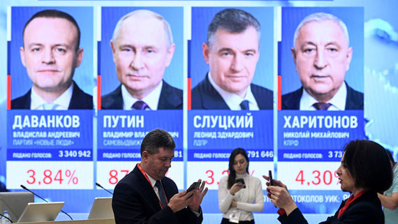Владимир Путин набрал менее 80% голосов только в четырех регионах