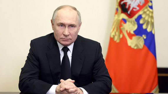 Владимир Путин выступил с телеобращением в связи с терактом в «Крокусе»