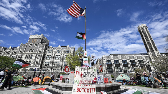 Американские студенты бунтуют против политики США на Ближнем Востоке