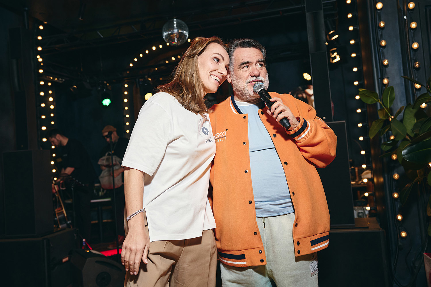 Светлана Кузнецова и основатель Bosco di Ciliegi Михаил Куснирович на презентации коллекции в ГУМе