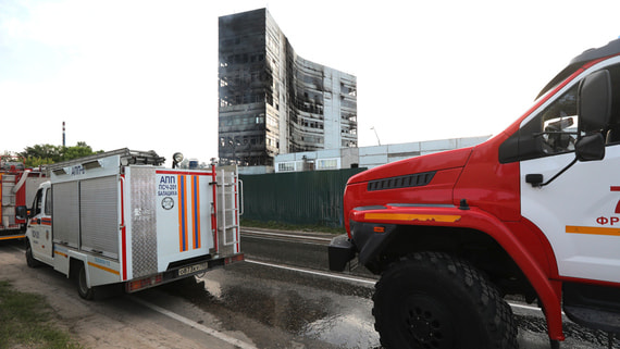 Пожар на территории НИИ «Платан» в подмосковном Фрязино
