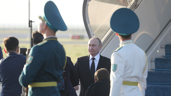 Владимир Путин прибыл в Казахстан на саммит ШОС