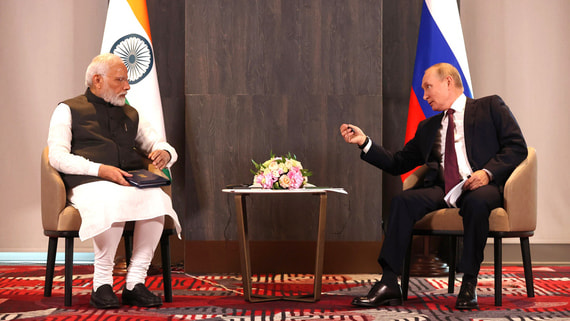 Путин и Моди проводят неформальную встречу в Ново-Огареве