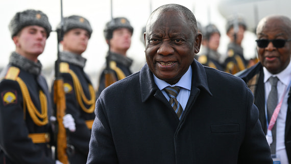 Путин встретился с президентом ЮАР Сирилом Рамафосой