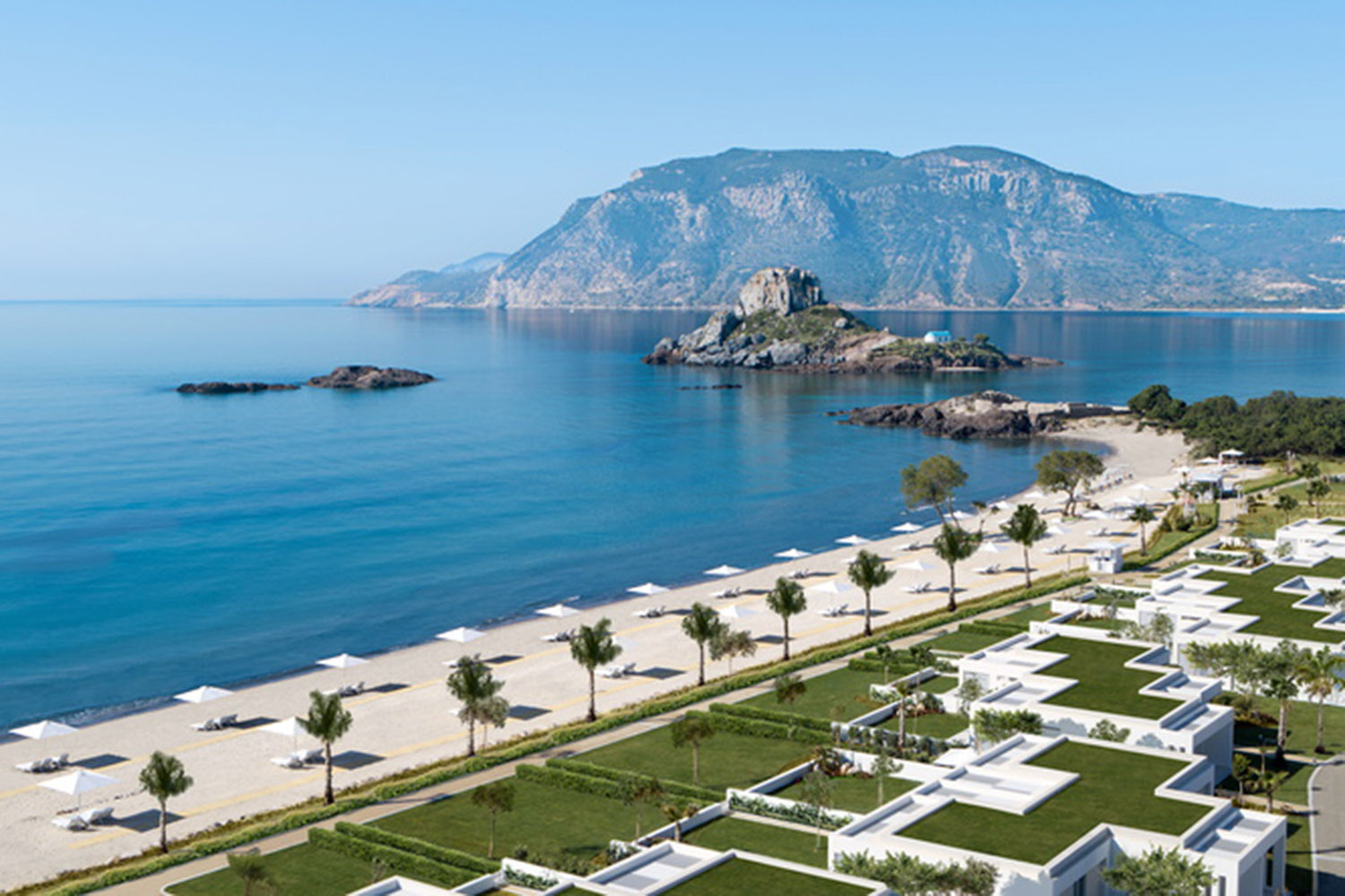 Один из курортов сети Ikos Resorts – Ikos Aria (Кефалос, Греция)