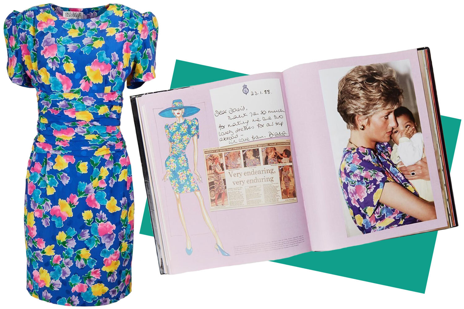 Лот аукциона Princess Diana’s Style &amp; A Royal Collection – шелковое платье Bellville Sassoon, сшитое для Дианы, принцессы Уэльской