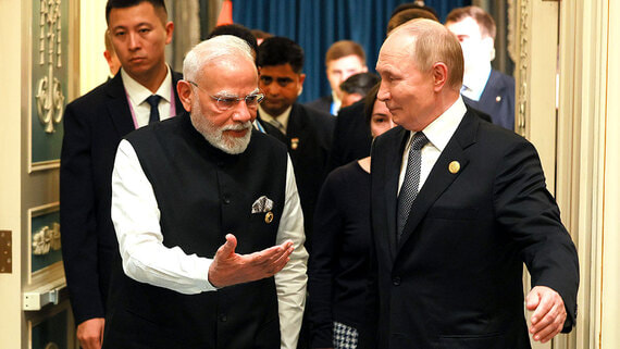 Как в Китае встретились Владимир Путин и Нарендра Моди