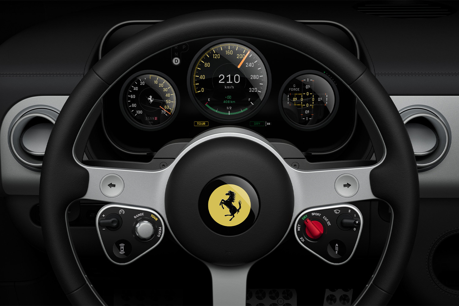 Современное искусство: Ferrari с салоном в стиле iPhone