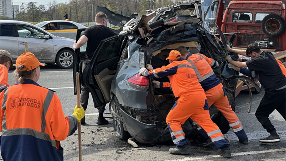 Стала известна причина массового ДТП с «Камазом» на МКАДе в Москве